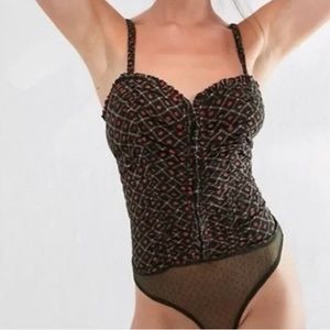 Free People Intimately Mischa floral print bodysuit
